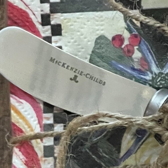 MacKenzie-Childs Hostess Gift Bundle – Courtly Check Cheese Spreader & Holiday N - Picture 13 of 13